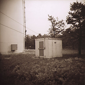 Small building next to Bourne Water Tower, Bourne MA